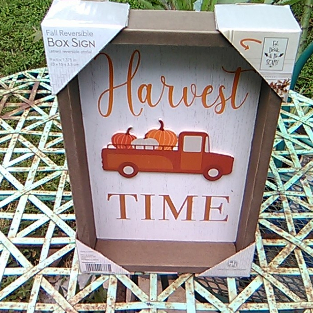 New Fall Sign "Harvest Time"